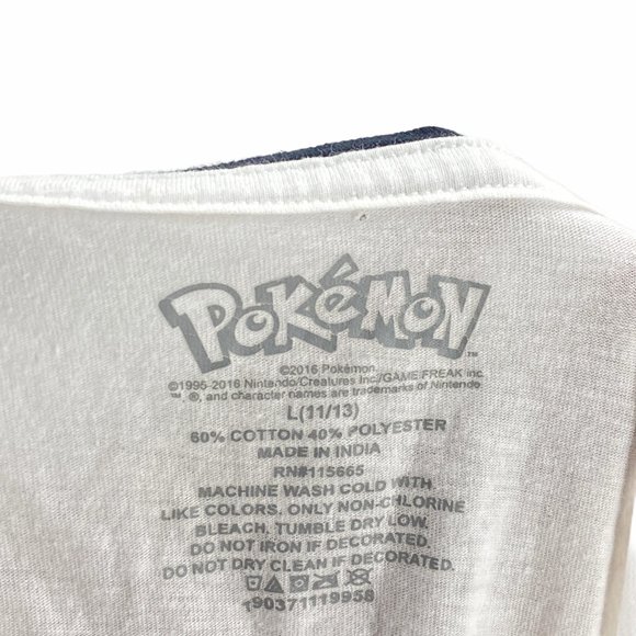 Pokemon Girls Casual Pika Pikachu White Black Ring - Picture 5 of 6